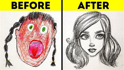 easy drawing tutorials|25 EASY DRAWING TRICKS FOR BEGINNERS .